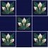 Mexican Talavera Tile Lilies 3